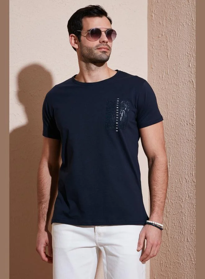 Buratti Crew Neck Cotton Slim Fit T Shirt Men's T SHIRT 541QUINT