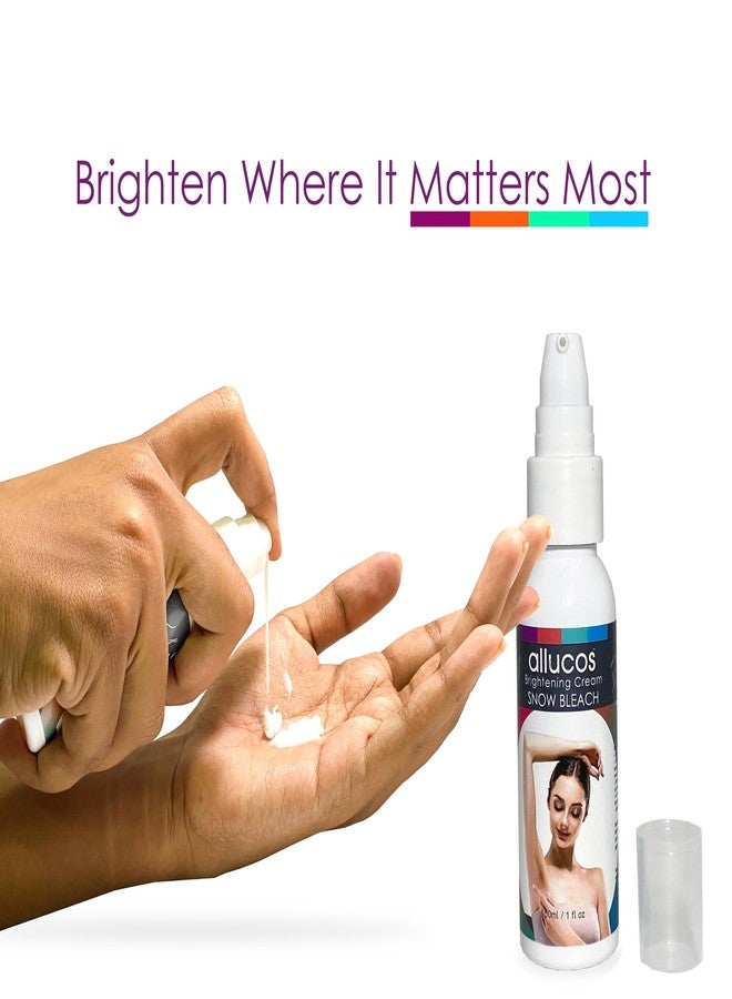 ALLUCOS Brightening Cream - Snow Bleach | Dark Spot Remover for Underarm, Elbow, Inner Thigh & Intimate Areas | Skin Lightening & Even Tone Cream for Armpit & Private Parts - 50ml (Pack of 1) - Image 5