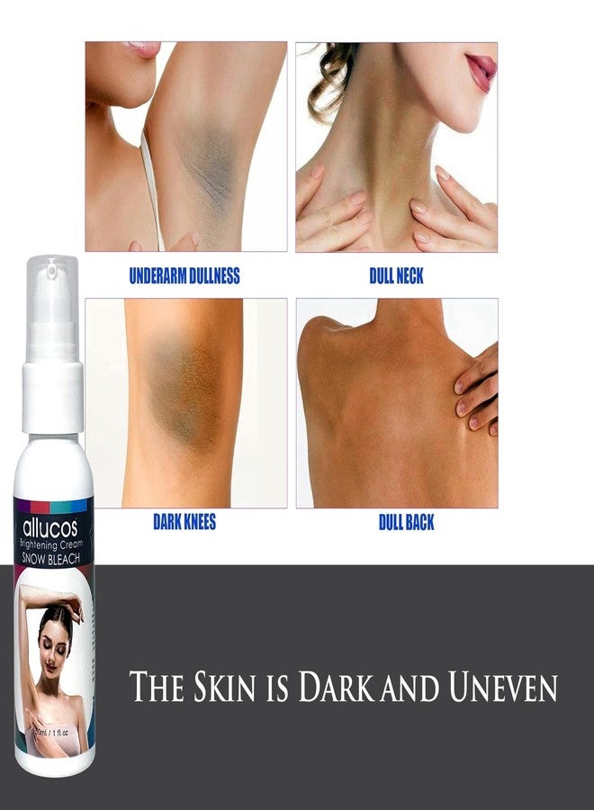 ALLUCOS Brightening Cream - Snow Bleach | Dark Spot Remover for Underarm, Elbow, Inner Thigh & Intimate Areas | Skin Lightening & Even Tone Cream for Armpit & Private Parts - 50ml (Pack of 1) - Image 2