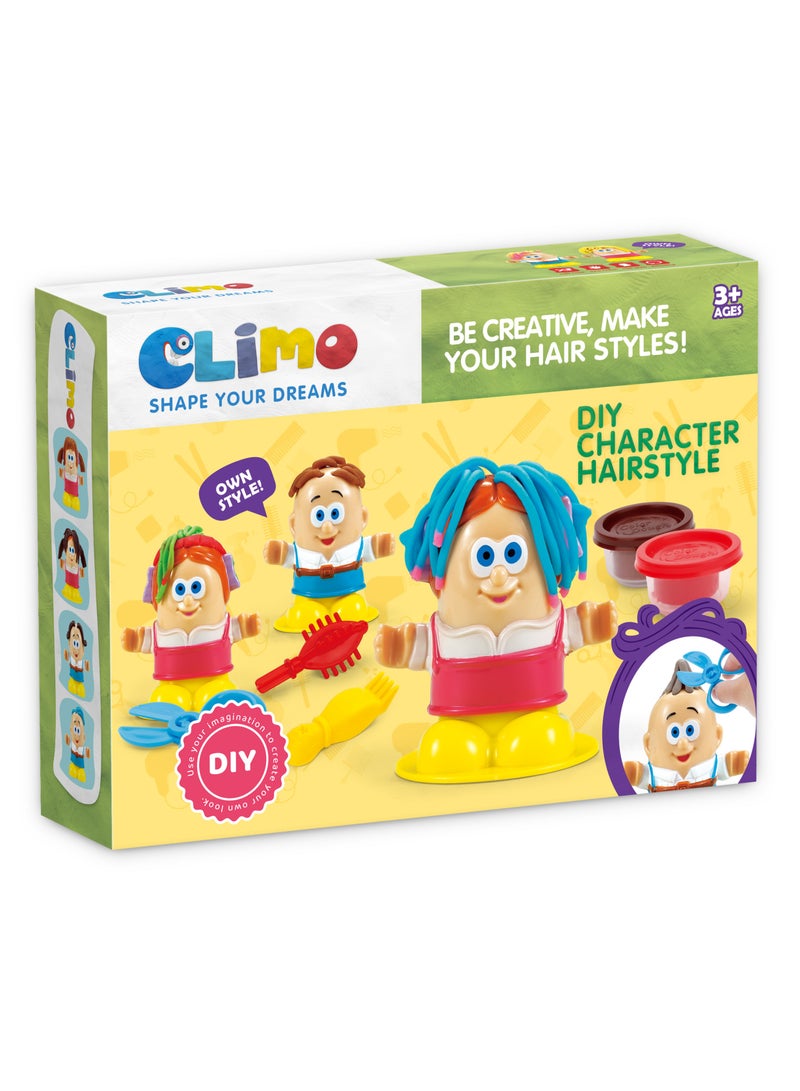 كلايمو - مجموعة لعب تصفيف الشعر من الصلصال الملون | طقم صالون تجميل للأطفال - Image 1