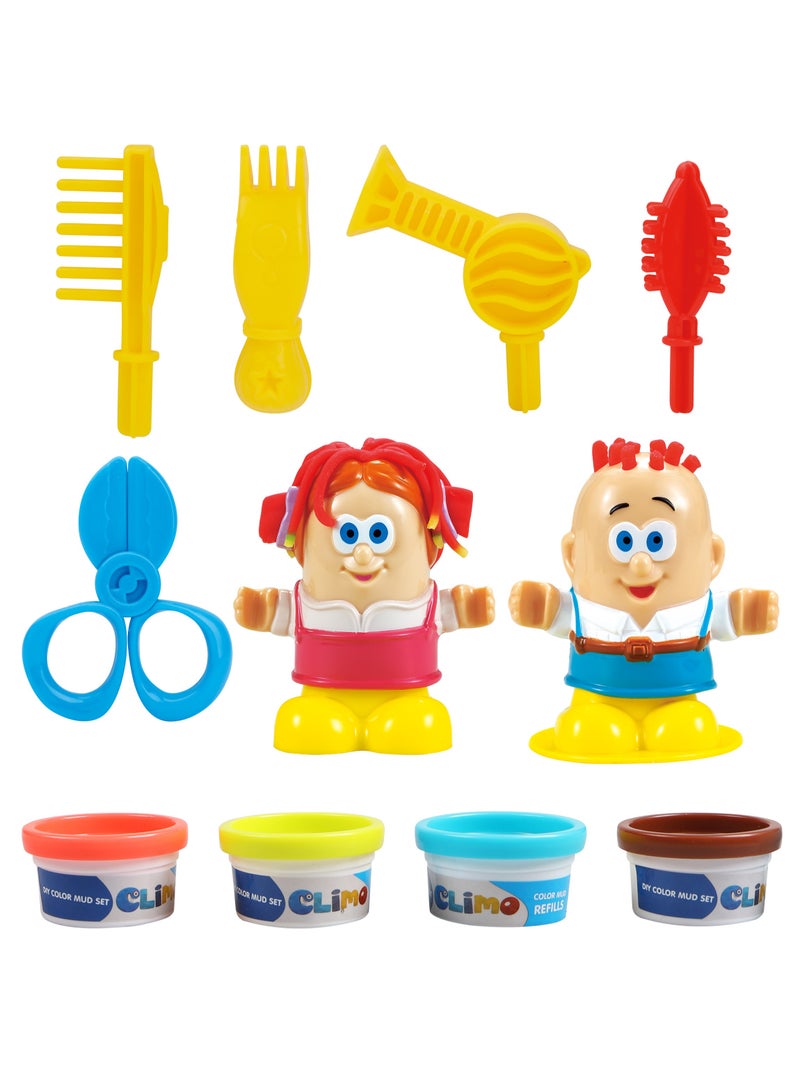 كلايمو - مجموعة لعب تصفيف الشعر من الصلصال الملون | طقم صالون تجميل للأطفال - Image 2