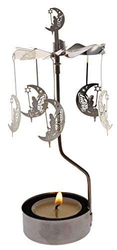 HOKHBCW Rotary Candle Holder Spinning Candleholder Metal Small Gift MoonElf - Image 1