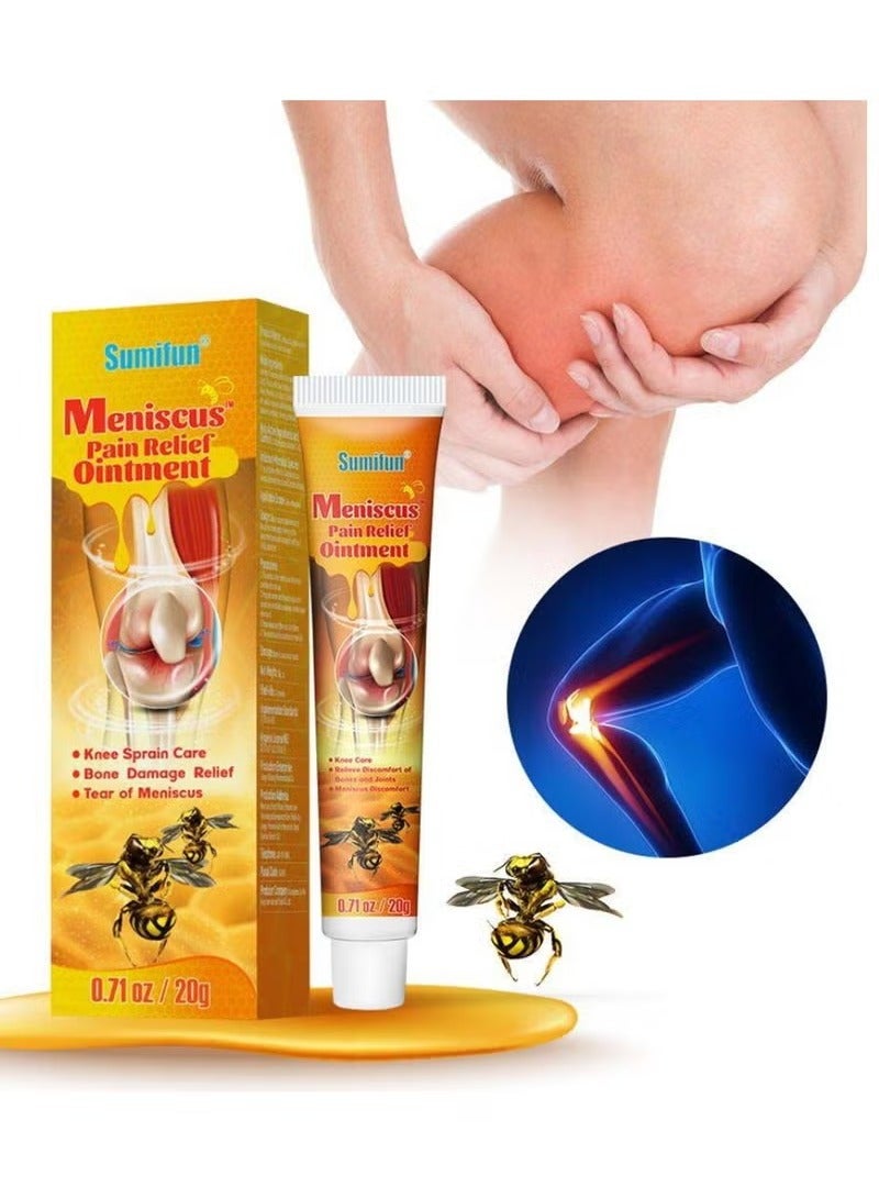 Sumifun Meniscus Pain Relief Ointment Cream Joint Arthritis Pain Relief Cream Knee Care Bee Venom Cream for Joint Care Treatment Gel Cream Bee Venom Joint & Muscle Pain Relief Cream 20g - Image 2