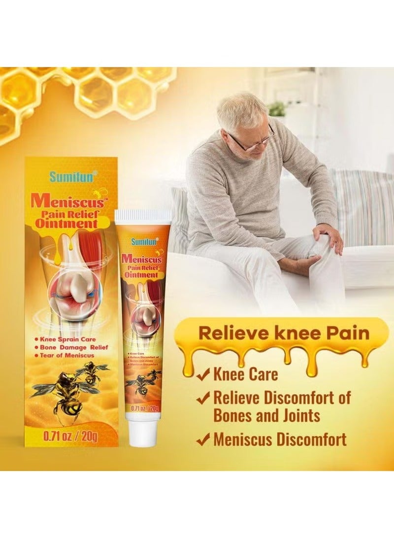 Sumifun Meniscus Pain Relief Ointment Cream Joint Arthritis Pain Relief Cream Knee Care Bee Venom Cream for Joint Care Treatment Gel Cream Bee Venom Joint & Muscle Pain Relief Cream 20g - Image 5
