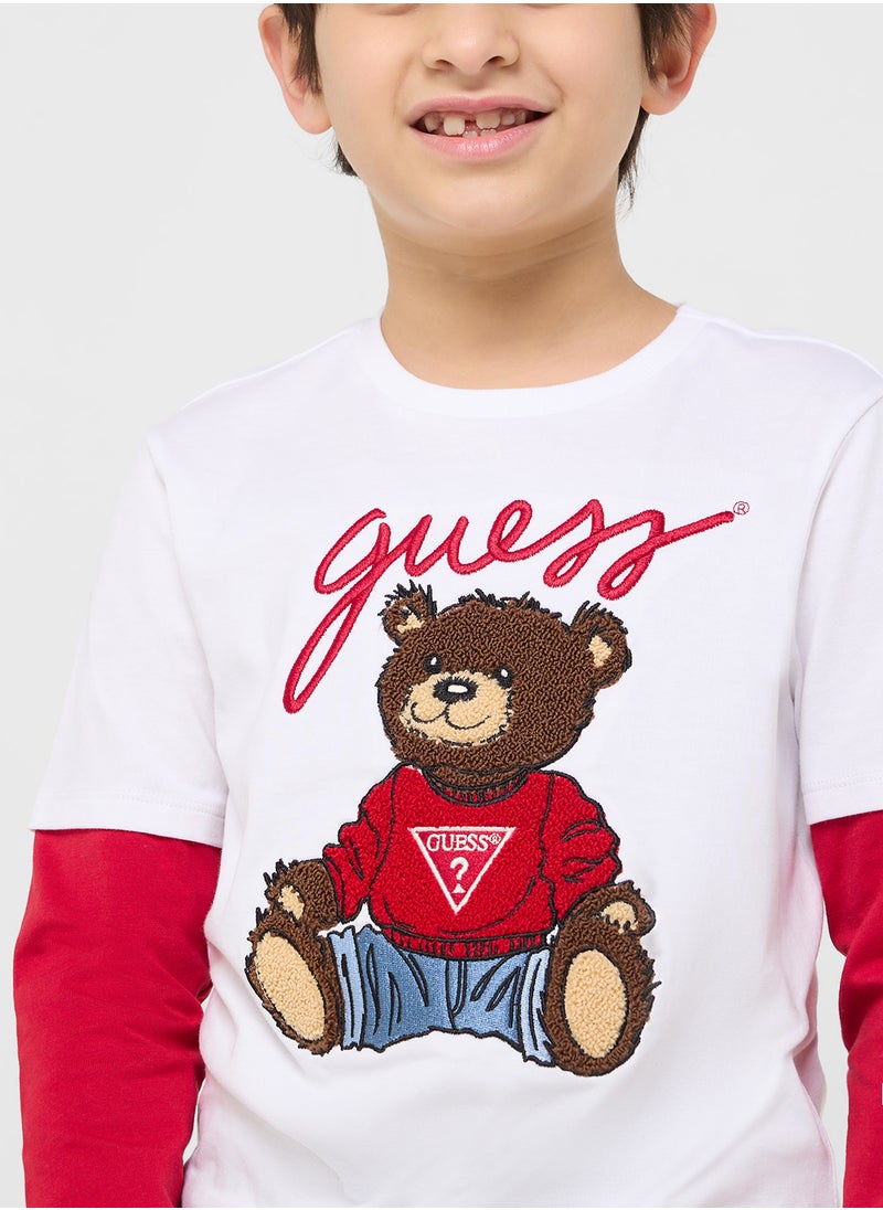 GUESS Kids  Graphic Print T-Shirt  - Image 3