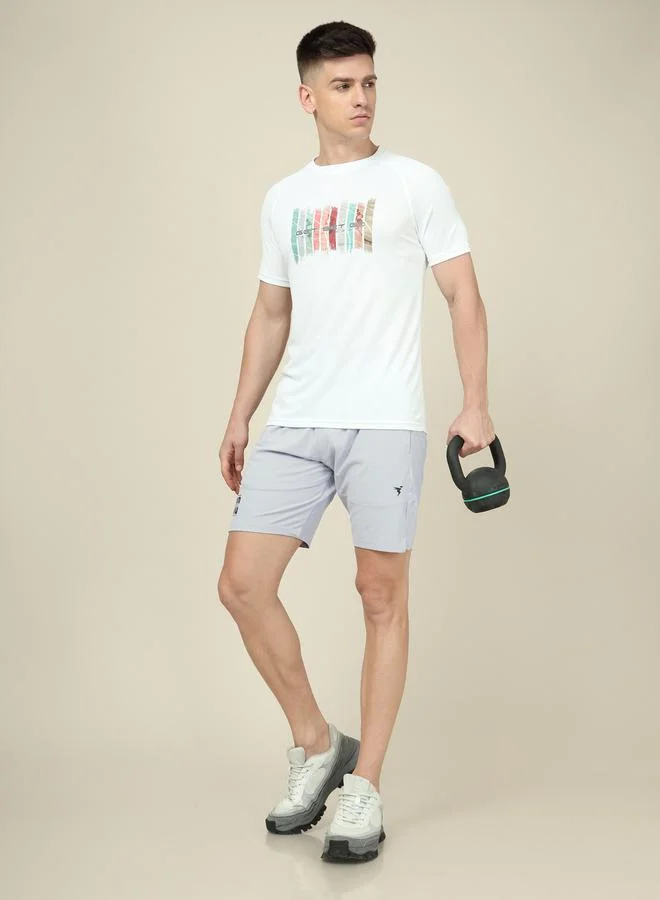 تكنوسبورت Solid 4-Way Stretch Relaxed Fit Shorts by Styli