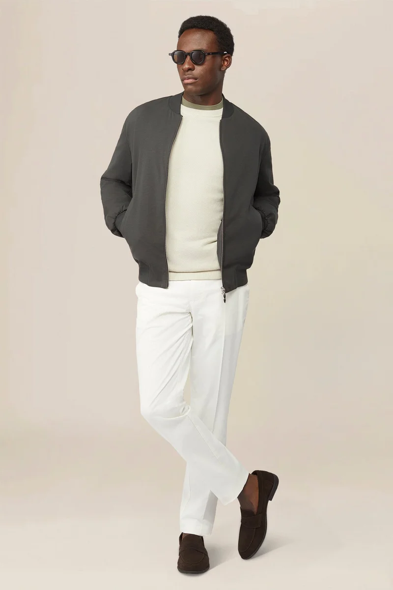 Doppelganger Men's bomber jacket in unlined jersey - Green