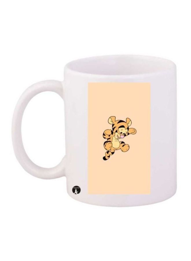 RKN Tiger Printed Coffee Mug White/Brown/Black - Image 1