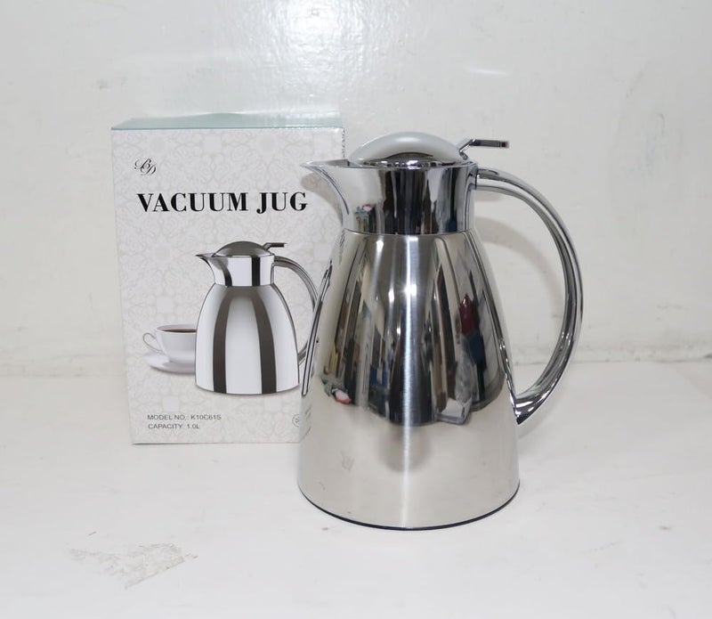 B&D Stainless Steel Vacuum Insulated Jug, 1L Capacity, Thermal Carafe