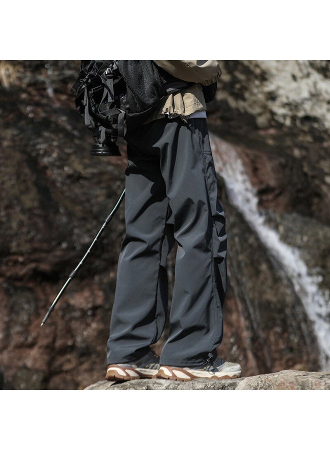 Poum Men's Summer Thin Paratrooper Assault Tactical Pants 8398 Dark Grey XL - Image 5