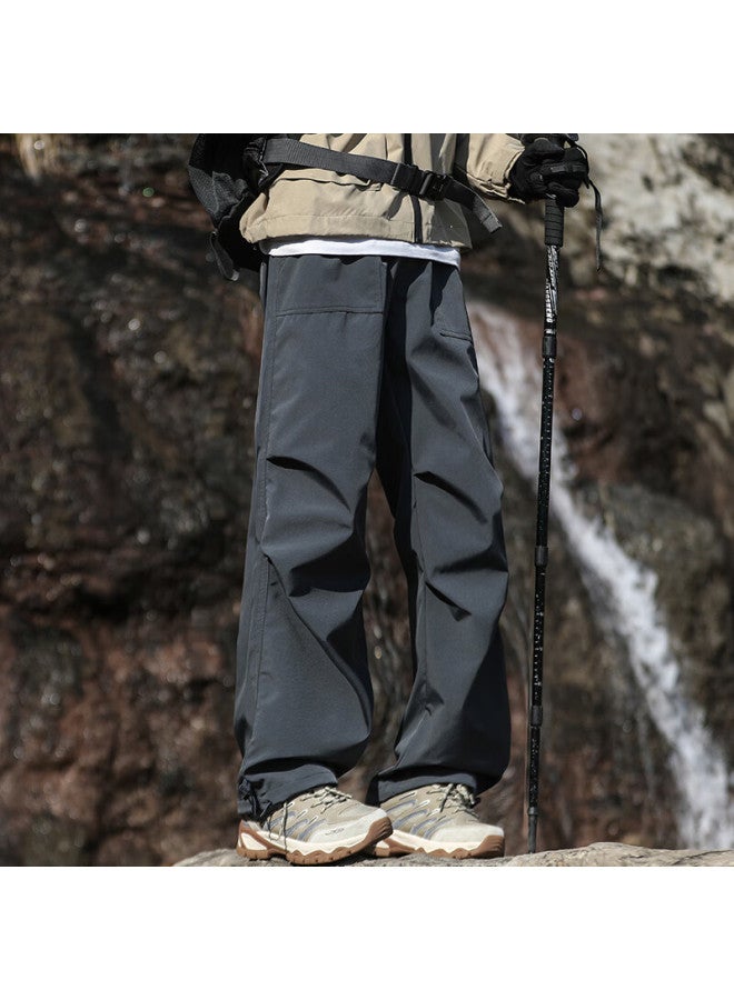 Poum Men's Summer Thin Paratrooper Assault Tactical Pants 8398 Dark Grey XL - Image 3