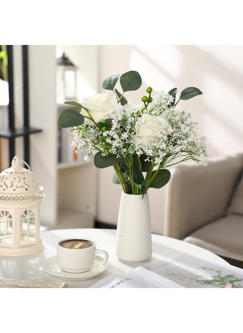 Ysleen Ysleen 64 Pieces Artificial Flowers Plastic Baby Breath Flowers Faux Gypsophila DIY Floral Bouquets Arrangement Baby Breath Wedding Party Decoration for Party Home Office Garden Decor (White)  - Image 3