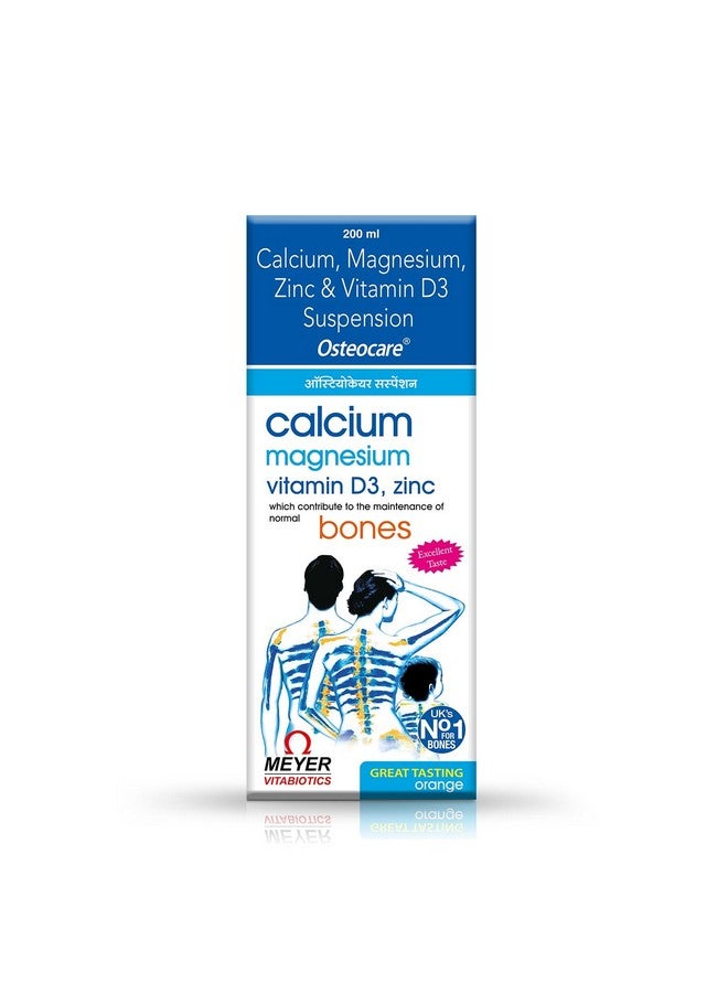 Osteocare Suspension - Calcium, Vitamin D3 & Zinc for Bone Health | Prevents Calcium Deficiency | Supports Osteoporosis, Osteopenia & Fracture Recovery | Safe for Children & Pregnancy | 200ml - Image 1