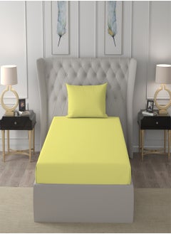 Raymond Raymond Home Single Sheet 180 Thread Count Luxurious Mercerized 100% Cotton Bedding Solid Pre Shrunk Percale Finish Bed Linen 2 Bedsheet and 2 Pillow Case - Pistacio (152 * 229 CM)  - Image 1
