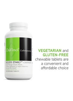 Davinci Labs Aller-DMG Chewable - Immune Health Support, Histamine Aid & Respiratory Support* - Orange Cream Flavor - 120 Chewable Vegetarian Tablets (60 Servings)  - Image 5