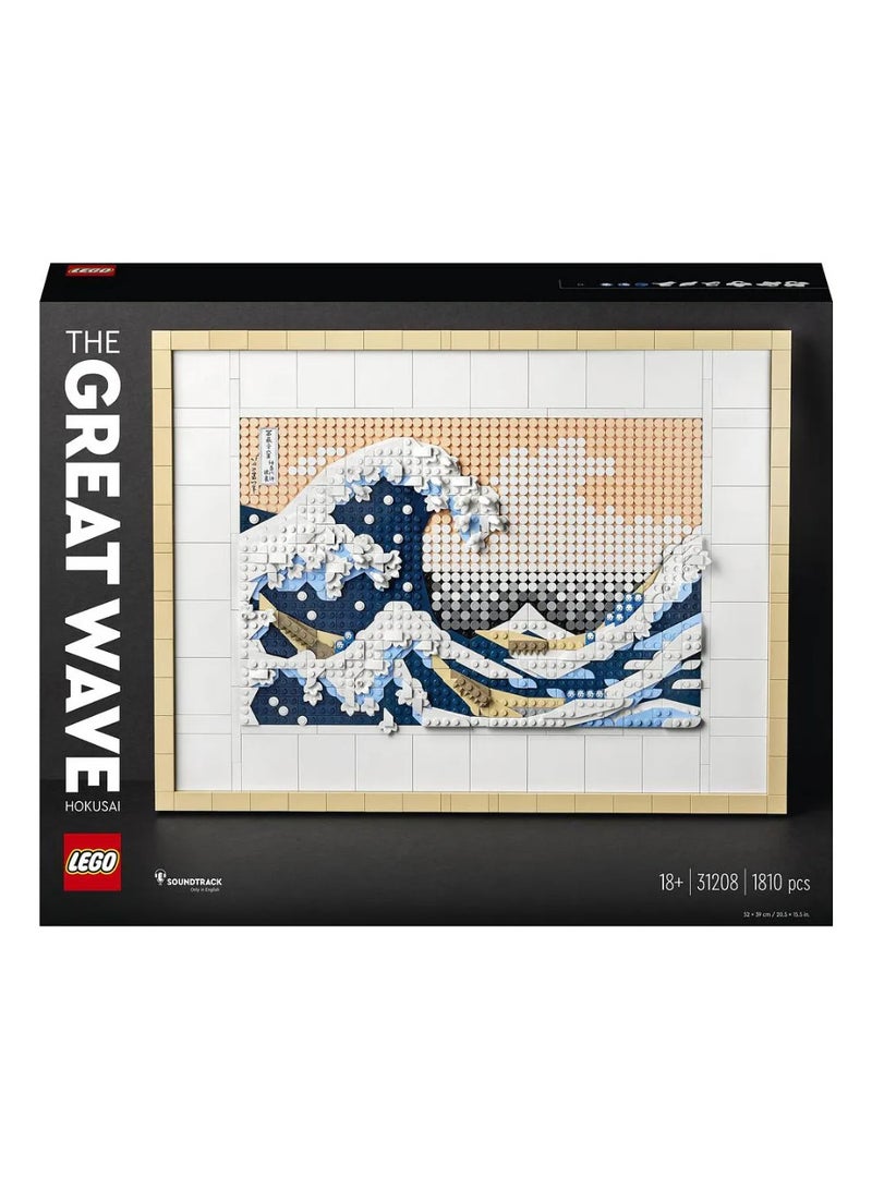 ليغو ليجو آرت هوكوساي - الموجة العظيمة 31208 - مجموعة بناء طبق الأصل من 18 لوحة كلاسيكية للبالغين، 1810 قطعة، عرض 39 × 52 سم - Image 4