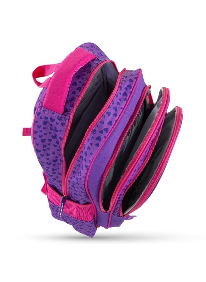 Eazy Kids Eazy Kids School Bag 16" w/ Trolley - Love & Hugs Purple  - Image 5