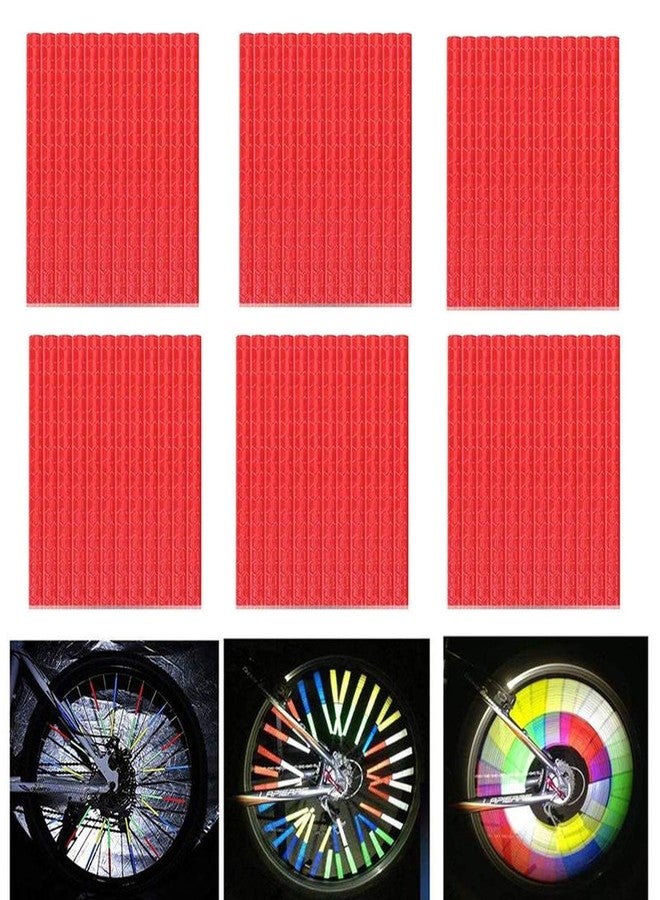 SOPINEKO 72Pcs Spoke Reflectors Wheel Decoration Warning Spoke Skin Covers Trim Wrap Cover Pipe for Night Cycling Riding Motorcycle Motocross Pit Dirt Bike (Red) - Image 1