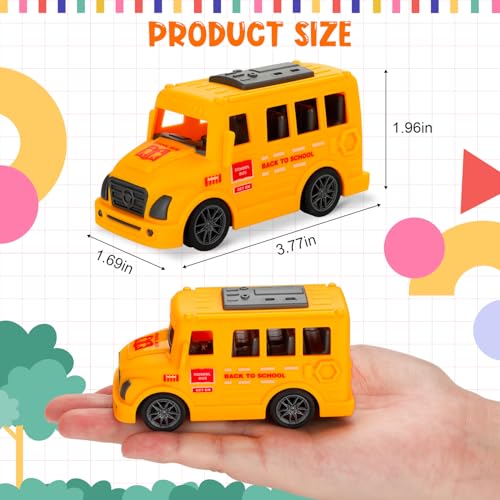 LSLYHTC 6Pcs School Bus Toys Bulk Plastic Mini School Bus for Toddlers Small Yellow Buses Toy Party Favors for Birthday Party Supplies and Presents - Image 5