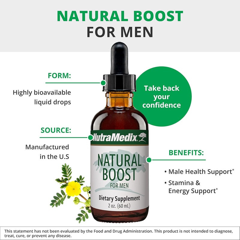 NutraMedix Natural Boost for Men  Amino Acids and Energy Support  Ginkgo Biloba Maca Root Saffron Extract Epimedium and LArginine  Mens Health Supplement 2oz  60ml - Image 4