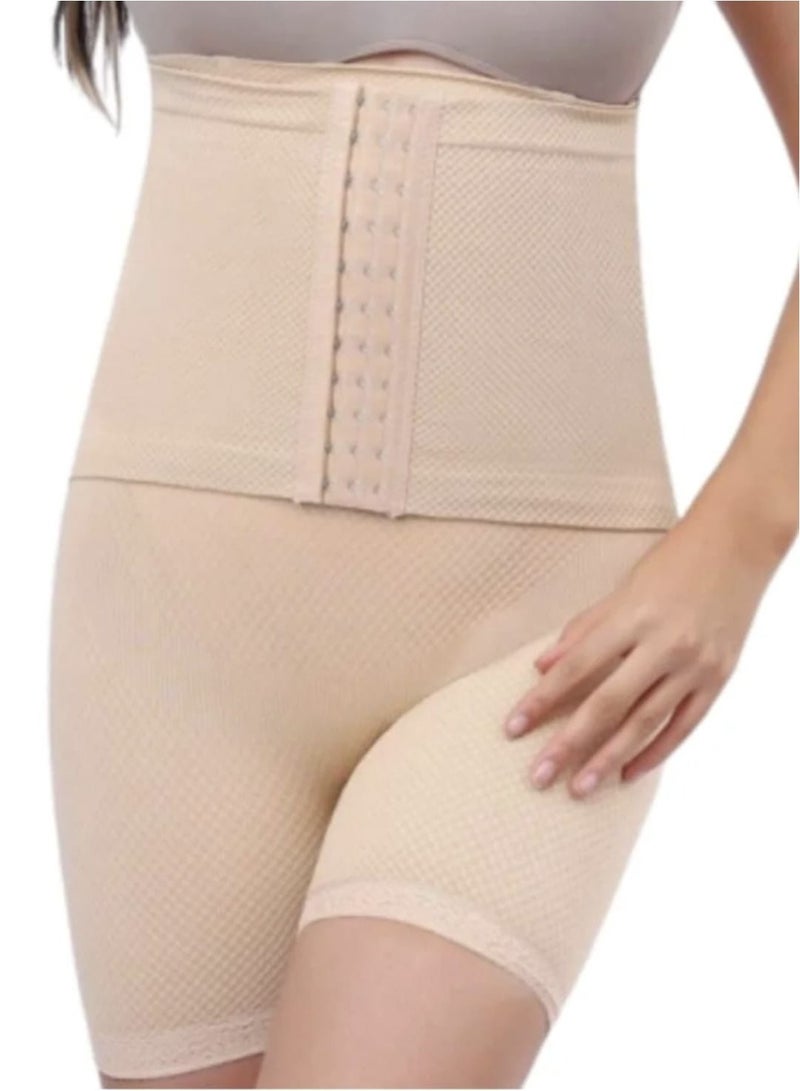 Postpartum compression garment or girdle with front clasps to help tighten and shape the abdomen, designed for postpartum recovery and to tighten abdominal muscles after they have loosened, and for special occasions. - Image 1
