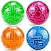 Hymaz 4 Pack 3D Puzzle Maze Ball Magic Brain Teaser Puzzles Maze Game for Adults Kids Memory Sequential Gravity Cube Balls Educational Toys Family Play Easy Medium Hard Challenges - Image 2