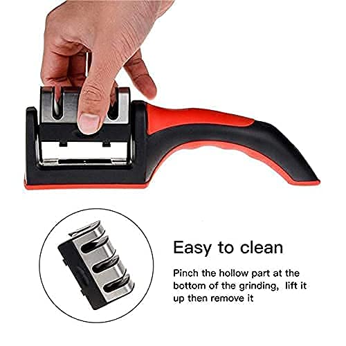 plutofit Plutofit Advanced Manual 3 Stage Kitchen Knife Sharpener Tool kit self Knives Shaping Kitchen Knife Sharpener Rod Sharpening Tool for Steel Knives  - Image 5