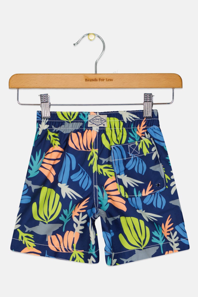 GAP Toddlers Boy Drawstring Graphic Print Shorts, Multicolor - Image 2