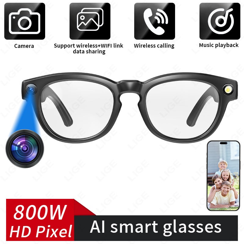 New Product Q8 Smart Glasses With Ai Translation, 8 Million Pixel High-Definition Pography, Support For Video Recording, Bluetooth Calls, And Listening To Music - Image 2