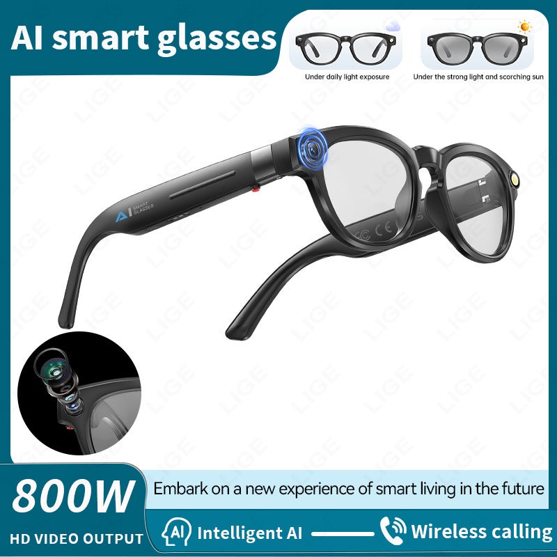 New Product Q8 Smart Glasses With Ai Translation, 8 Million Pixel High-Definition Pography, Support For Video Recording, Bluetooth Calls, And Listening To Music - Image 3