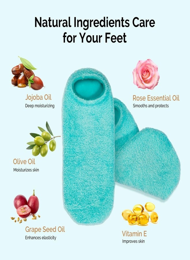 MelodySusie Moisturizing Socks-Gel Silicone Rose Socks, Infused with Vitamin E & JoJoba Oil - Self Care S Gifts for Women Foot Care 1 Pairs - Image 5