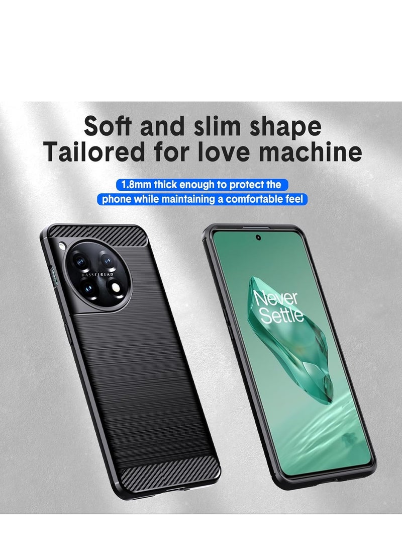 حافظة لهاتف Oneplus 12، TPU مرن [ملمس مصقول] [مضاد للانزلاق] حافظة هاتف محمية ضد الصدمات بتصميم عسكري، غلاف نحيف لهاتف Oneplus 12 5G 2024 - Image 4