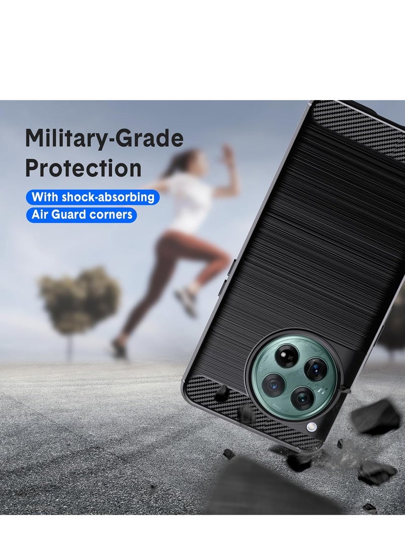 حافظة لهاتف Oneplus 12، TPU مرن [ملمس مصقول] [مضاد للانزلاق] حافظة هاتف محمية ضد الصدمات بتصميم عسكري، غلاف نحيف لهاتف Oneplus 12 5G 2024 - Image 5