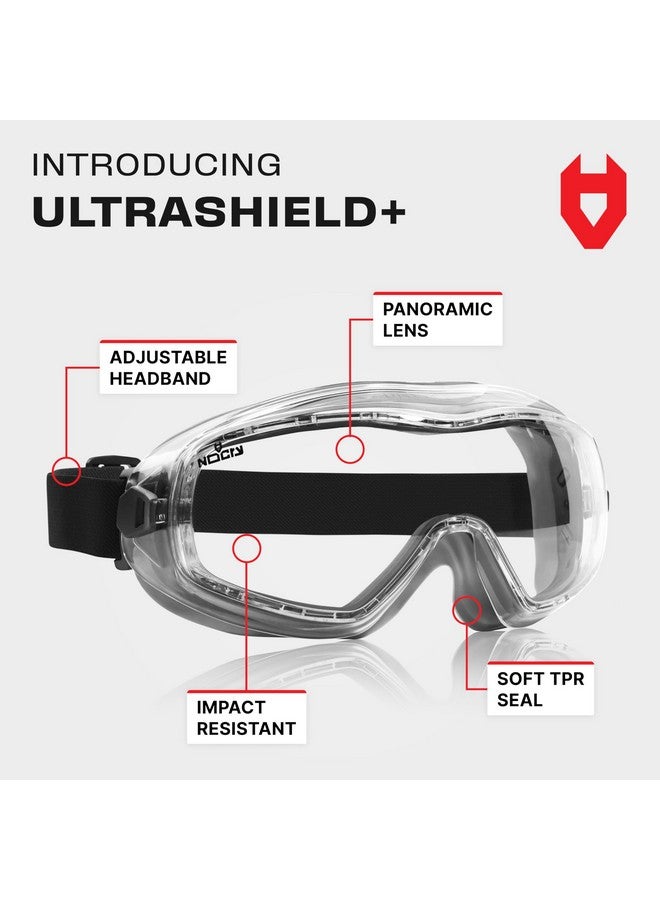 NoCry NoCry Anti Fog Safety Goggles for Men and Women with Premium Anti Scratch Coating - Vented Panoramic Lab Goggles; ANSI Z87 Certified Lab Safety Goggles, Eye Protection Goggles with Adjustable Headband  - Image 1