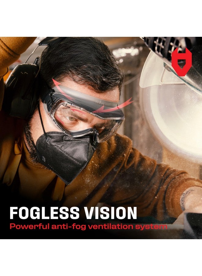 NoCry NoCry Anti Fog Safety Goggles for Men and Women with Premium Anti Scratch Coating - Vented Panoramic Lab Goggles; ANSI Z87 Certified Lab Safety Goggles, Eye Protection Goggles with Adjustable Headband  - Image 3