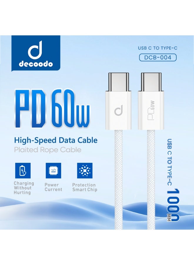 Decoodo 60W USB-C to USB-C Fast Charging & Data Cable - Image 1