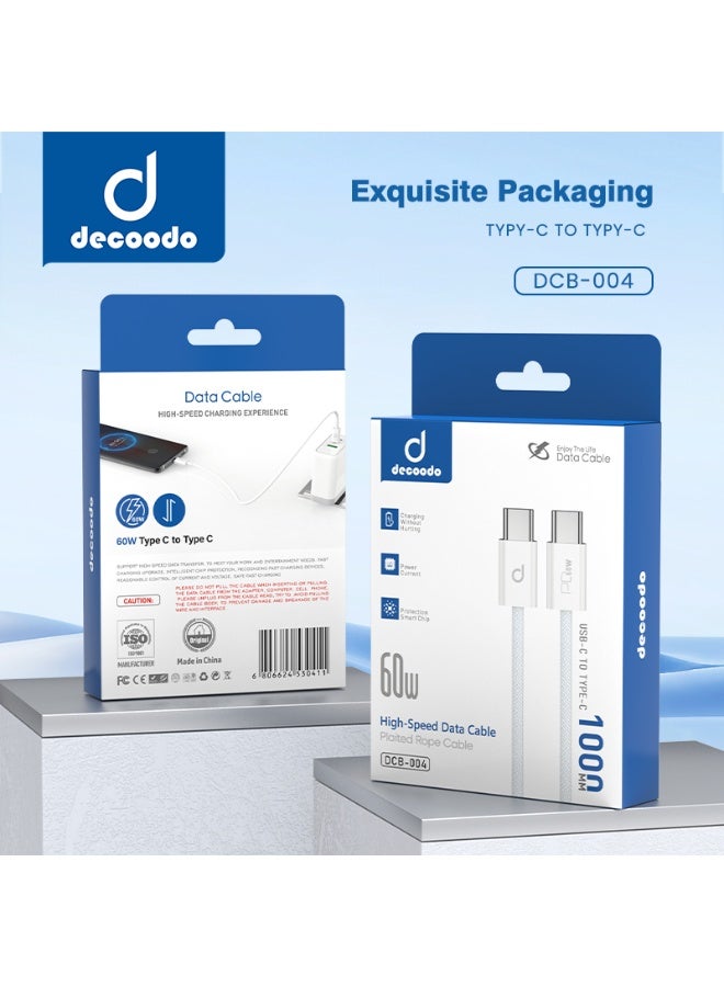 Decoodo 60W USB-C to USB-C Fast Charging & Data Cable - Image 2