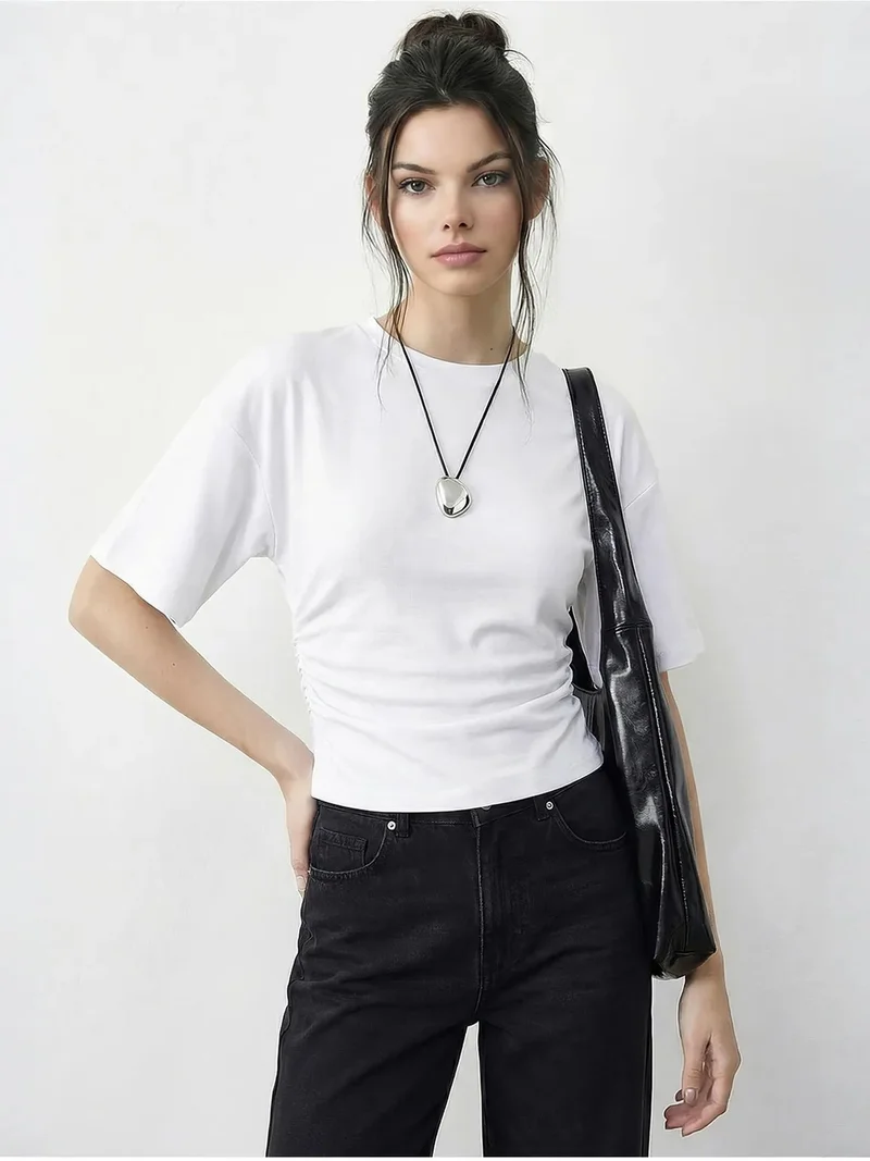 بيانكو لوتشي LUCCI Regular Fit Crew Neck T-Shirt
