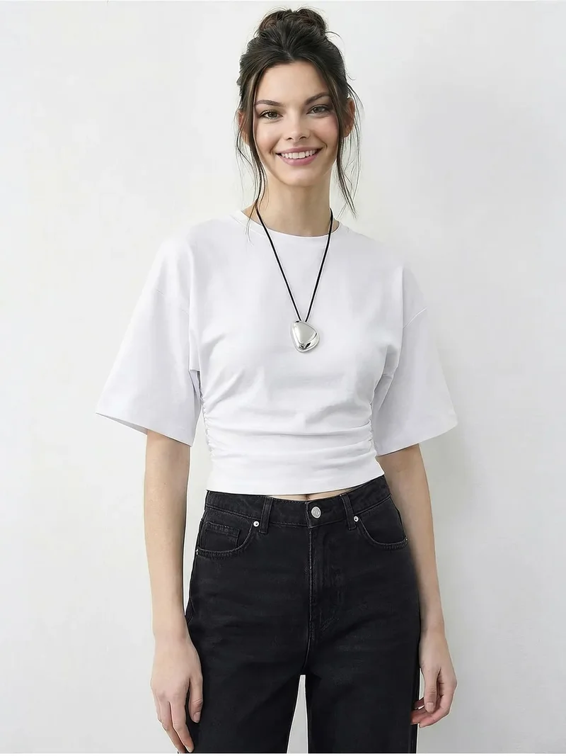 بيانكو لوتشي LUCCI Regular Fit Crew Neck T-Shirt