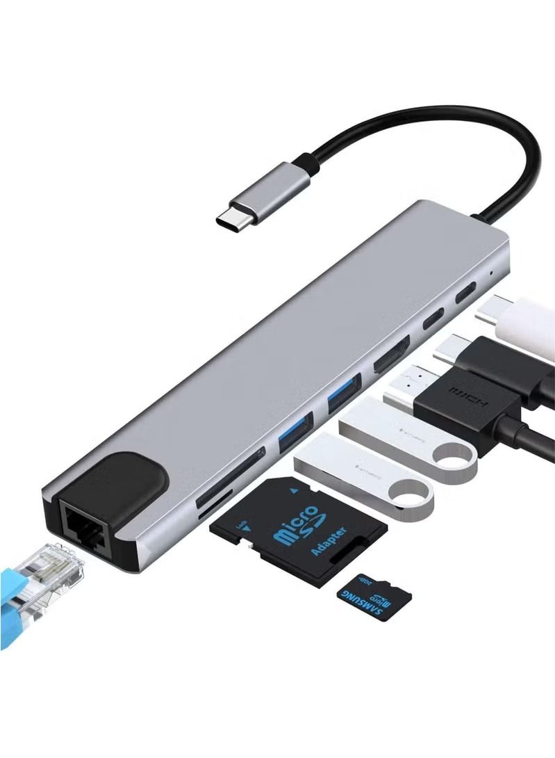 ديجيتال هوم Digitalhome Usb C Hub 8 In 1 usbc