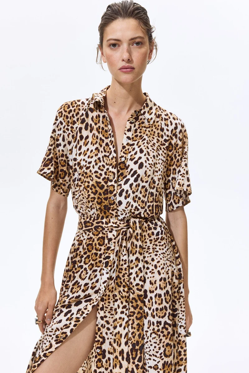 H&M  Tie-belt shirt dress for Women | Best Price UAE