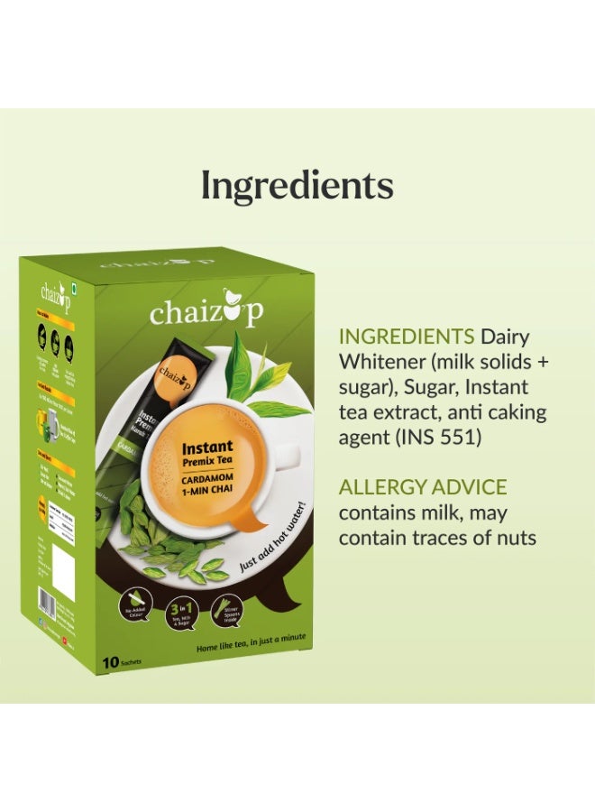 Chaizup Instant Premix Karak Tea Cardamom 200grams (Pack of 10) - Image 5