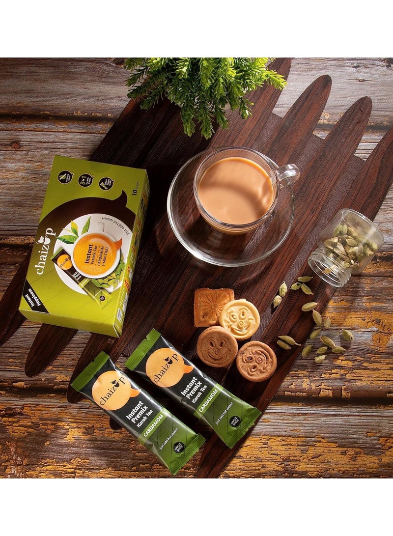 Chaizup Instant Premix Karak Tea Cardamom 200grams (Pack of 10) - Image 2