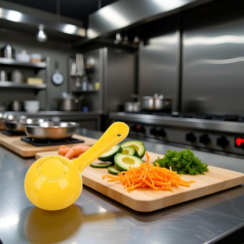 WaigN Yellow Rice Paddle Scoop Mold For Rice Ball Making, Non-stick Sushi Mold Rice Ball Scooper Rice Spatula Kitchen Gadge Yellow for Home Kitchen Restaurant Serving Spoon for Rice Sushi Making - Image 5