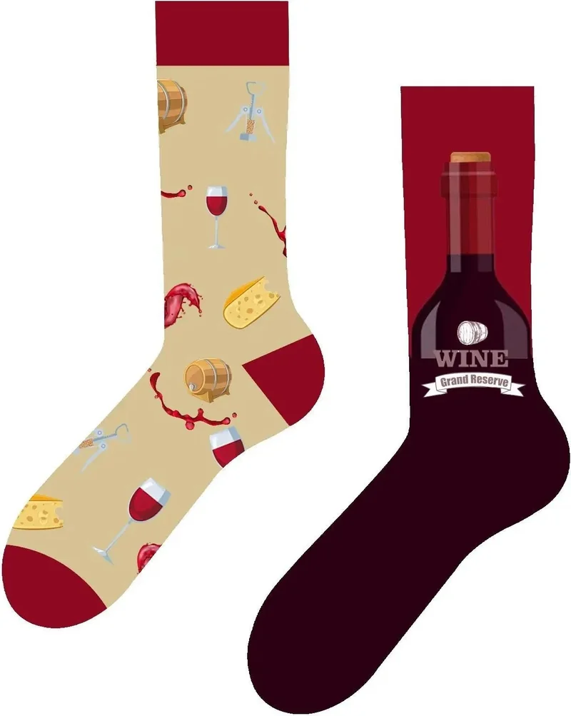 كارنافال سوكس Left and Right Wine Patterned Colorful Socks