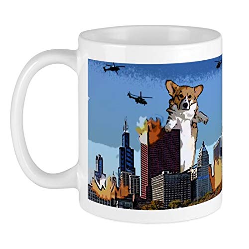 BSM Corgi Zilla No One Is Safe Funny Dog Coffee Mug 11oz Cup Gifts for Her Birthday Christmas Holiday Valentine's Day Anniversary Mother's Day Father's Day - Image 1