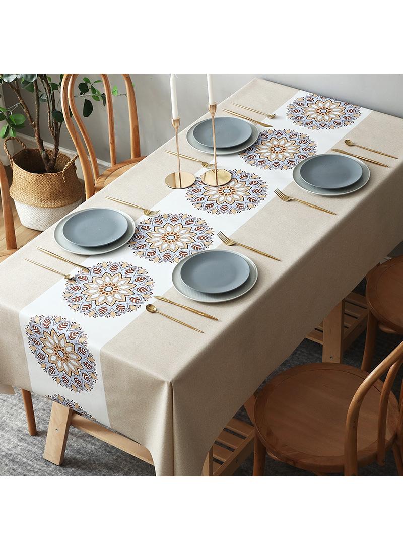 140*220cm Waterproof, oil resistant, and washable PVC table mat, hotel tablecloth, coffee table cloth, wear-resistant dining tablecloth