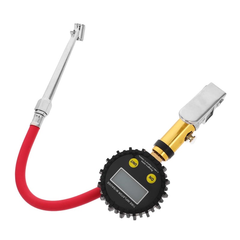 مقياس ضغط الإطارات الرقمي، خرطوم نفخ متين، إضاءة خلفية LED، جهاز اختبار دقيق - Image 1