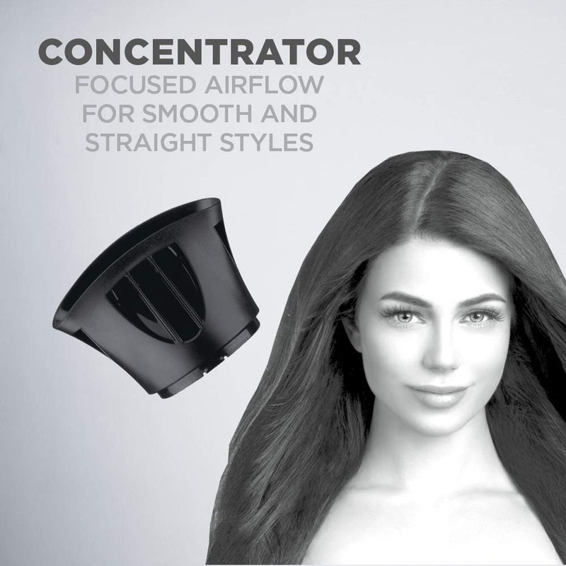 Conair 1875 Watt Turbo Hair Dryer, Blue/Black - Image 5