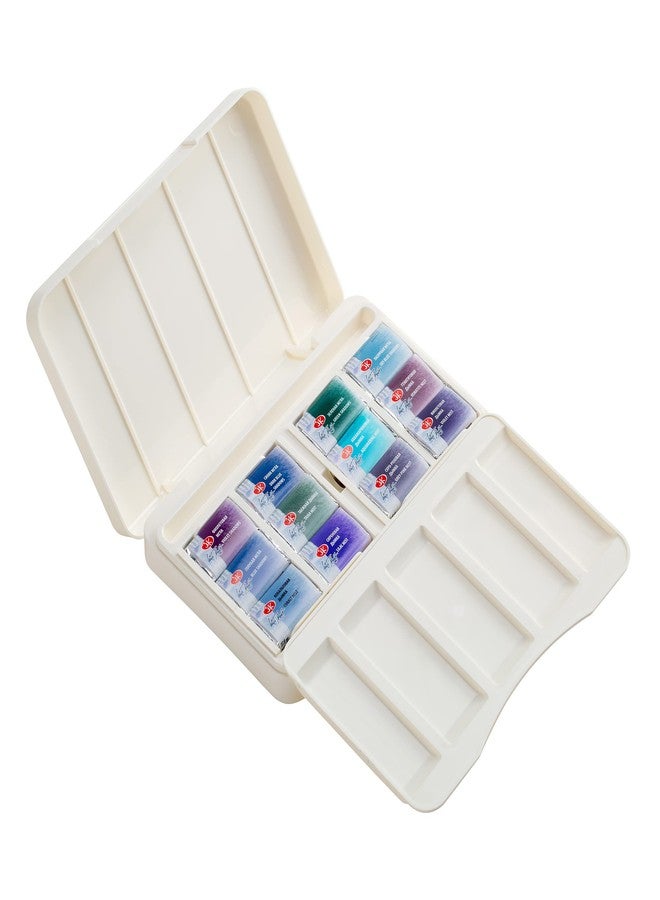 White Nights Granulating Watercolor Set 12 Full Pans of Professional Artist Grade Paints Vibrant Lightfast Colors Portable Durable Box by Nevskaya Palitra - Image 3